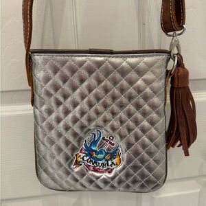 Consuela Quilted Metallic Crossbody Bag